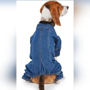 New Reddy Denim Dog Jumpsuit Apparel Medium 16-18 inches One Piece Outfit